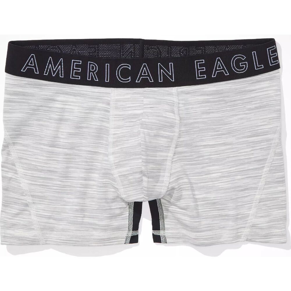 American Eagle AE Men's Boxer Briefs XL Space Dye Mesh Flex 4.5" Heather Grey